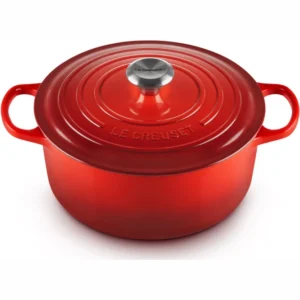 le creuset signature cherry red casserole 26 cm