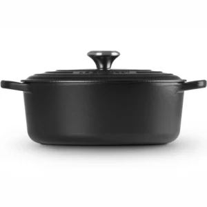le creuset signature oval casserole dish in matte black 27 cm