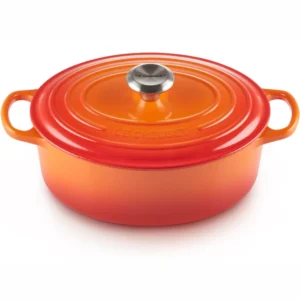 le creuset signature oval cocotte cherry red 40 cm