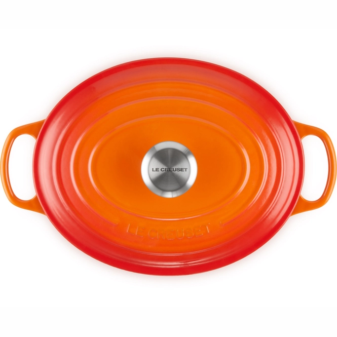 le creuset signature oval cocotte cherry red 40 cm