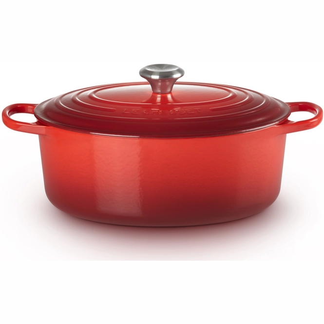 cocotte le creuset signature ovale rouge cerise 31 cm