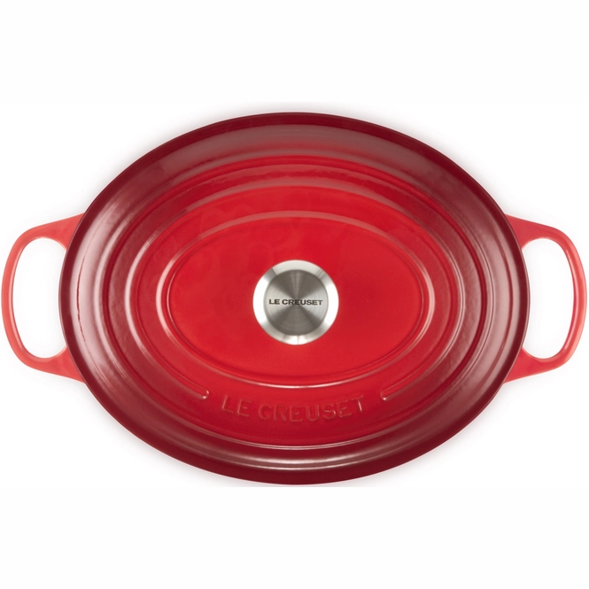 cocotte le creuset signature ovale rouge cerise 31 cm