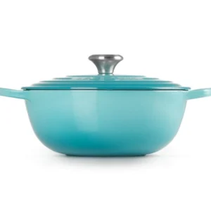 le creuset signature caribbean blue 26 cm casserole