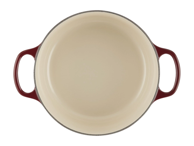 le creuset signature round garnet casserole 22 cm