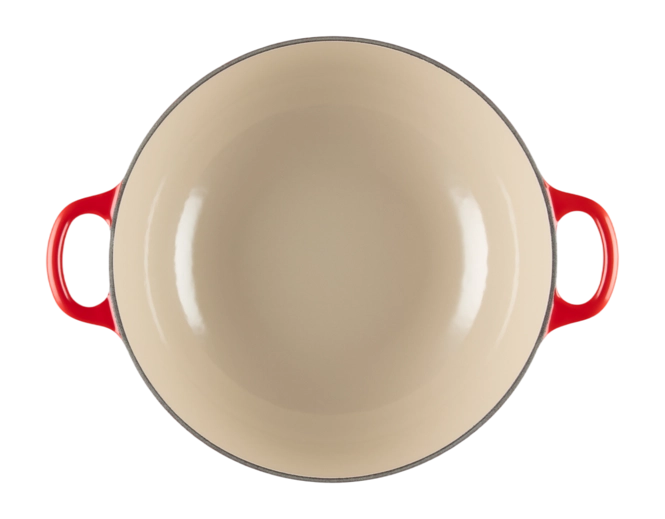 le creuset casserole pot winter holly collection kersenrood 26 cm