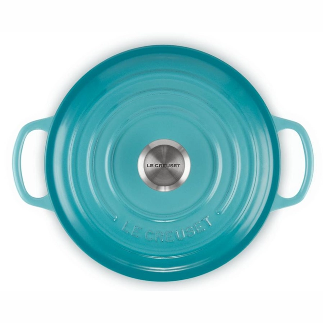 le creuset signature caribbean blue 20 cm casserole