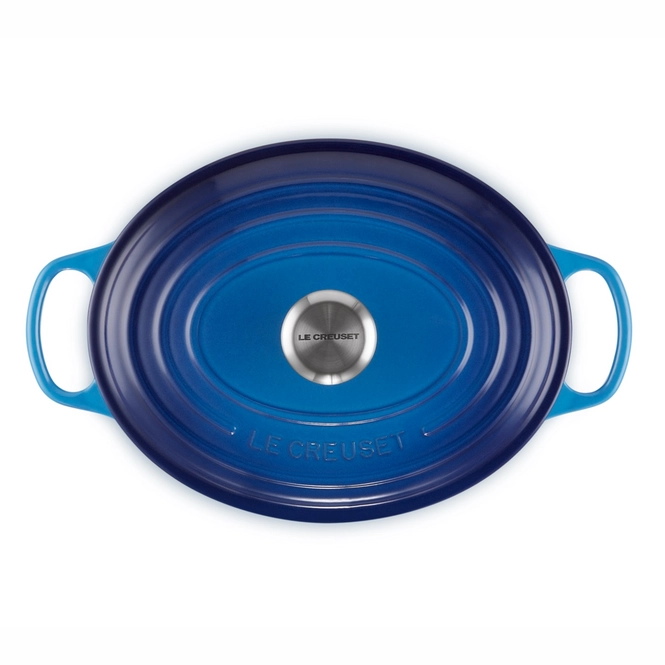le creuset signature ovaal azure casserole 31 cm