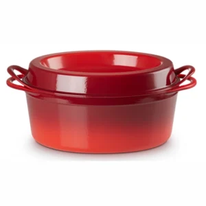 le creuset doufeu oval casserole dish cherry red 32 cm