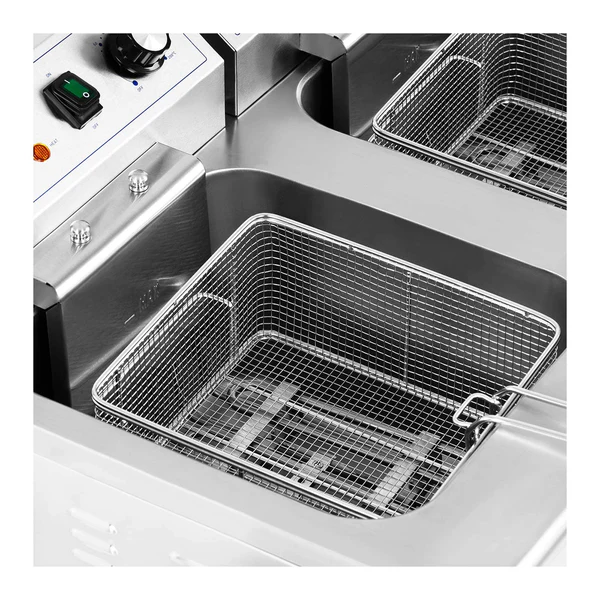 Friteuse électrique double 26 litres 10 000 watts robinet zone froide armoire professionnel acier inoxydable - Image 5