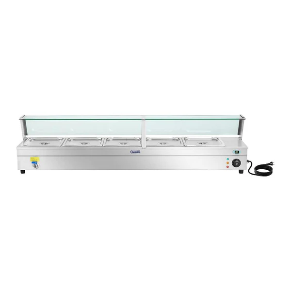 Bain marie 2 200 watts - 5 x GN - 1/2 - avec robinet de vidange - Image 2