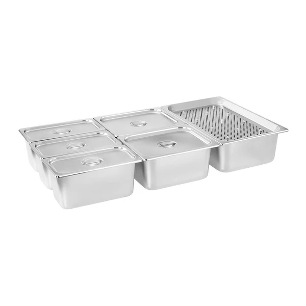 Bain marie 1700 watts - 6 bacs GN - avec compartiment pour viande - Image 5