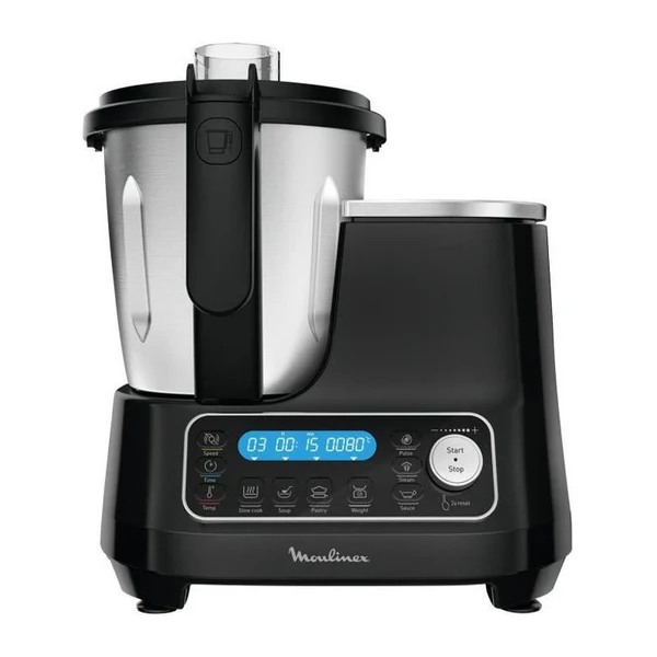 Robot Cuiseur Multifonction Compact Clickchef Hf456810 - Noir - 5 Programmes Auto - 32 Fonctions - Balance Integree Moulinex