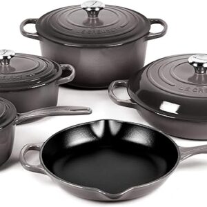 Le Creuset Signature Cast Iron Cookware Set - 9 Piece (Oyster)