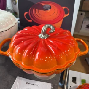 Le Creuset Enamelled Cast Iron Pumpkin Saucepan, 28 cm, Orange, Limited
