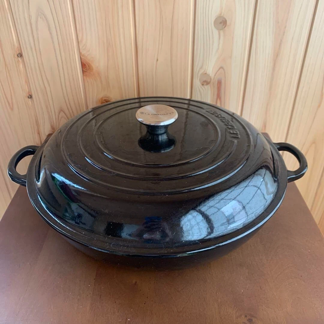 Le Creuset shallow pot 35cm black rare - Image 2